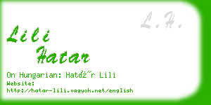 lili hatar business card